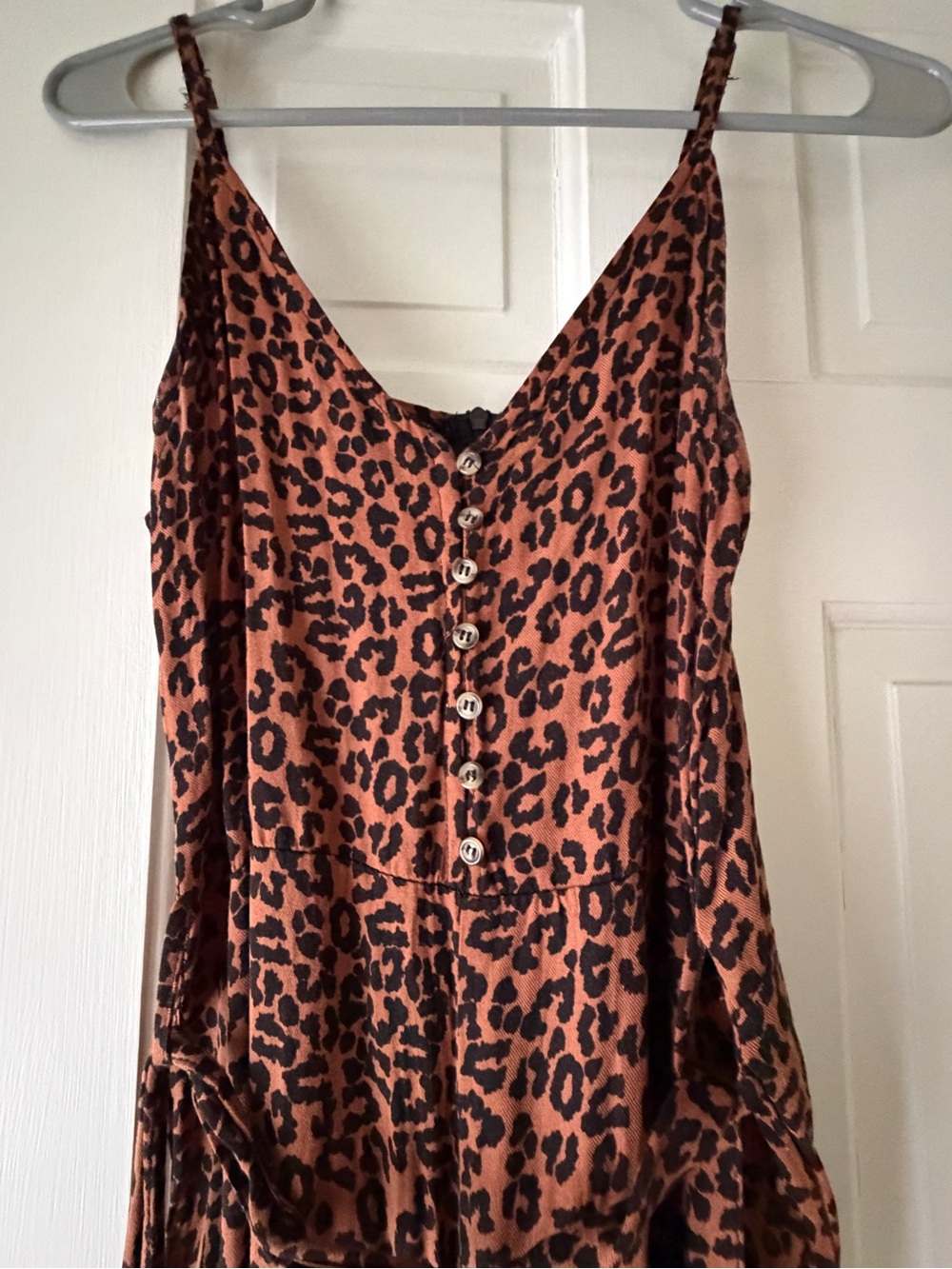 American eagle leopard jumpsuit small